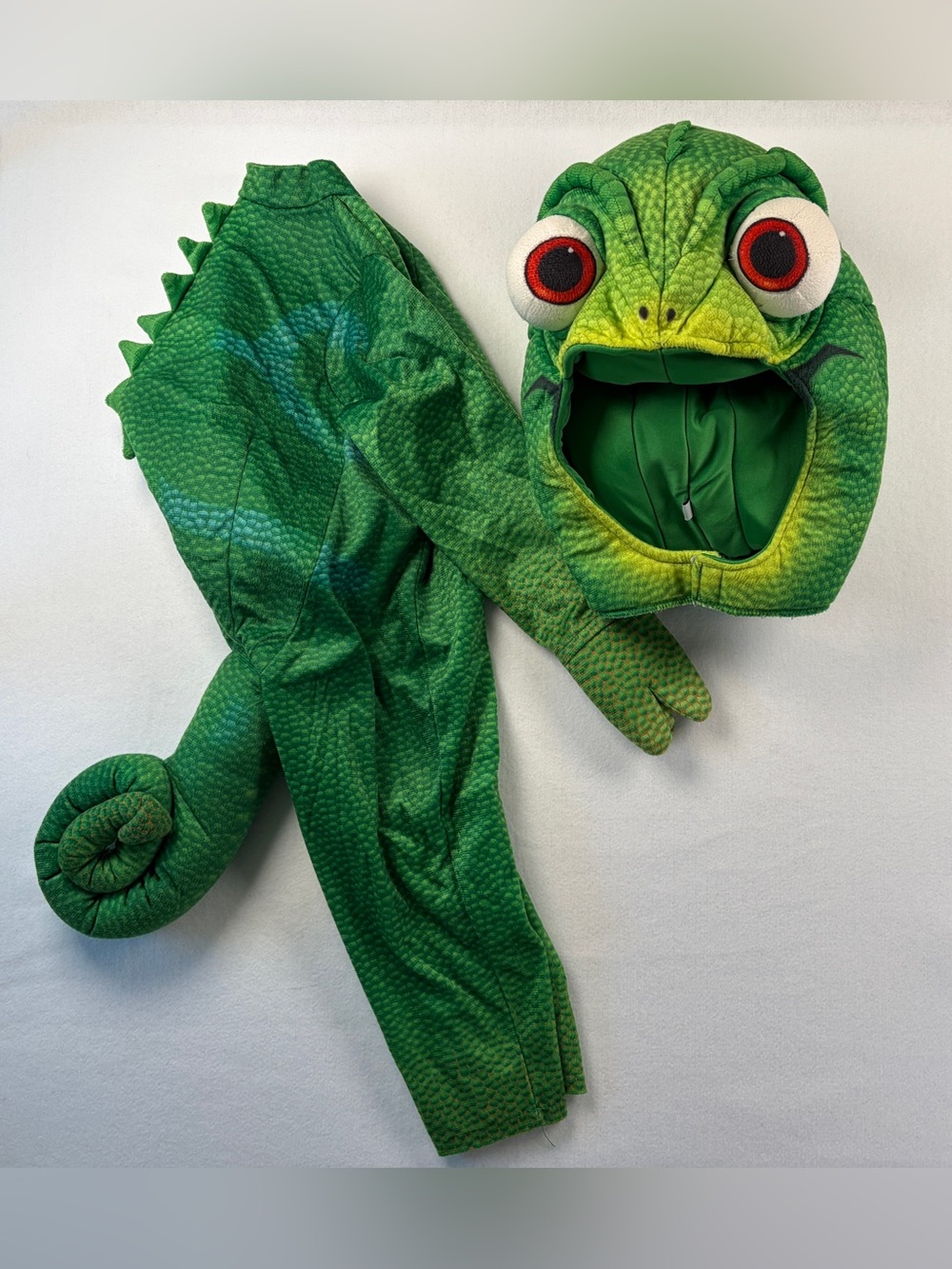 Disney Tangled Pascal Costume Bodysuit and Hat / Head Piece Chameleon 2T Toddler